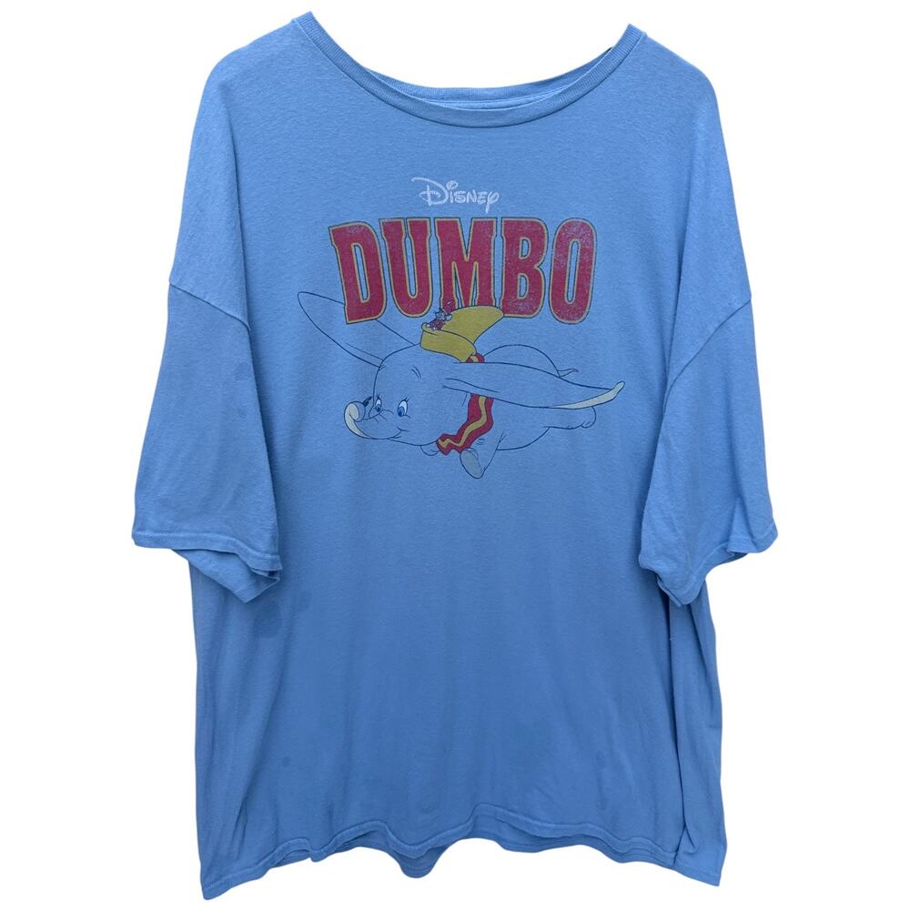 Disney Dumbo Graphic T Shirt Mens 2XL Blue Vintage Style Cartoon Tee